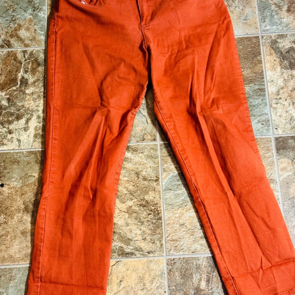 Gloria Vanderbilt Women's Straight Leg Jeans in Vibrant Orange